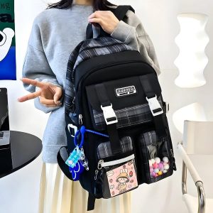 Conjunto Completo de Mochilas e Acessórios - Luxuoso e Versátil Conjunto Luxuoso de Mochilas e Acessórios - Preto (8)