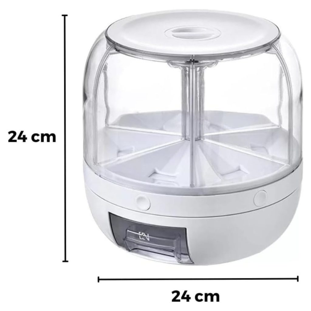 Dispenser De Cereais Giratório Com 6 Divisorias - 1