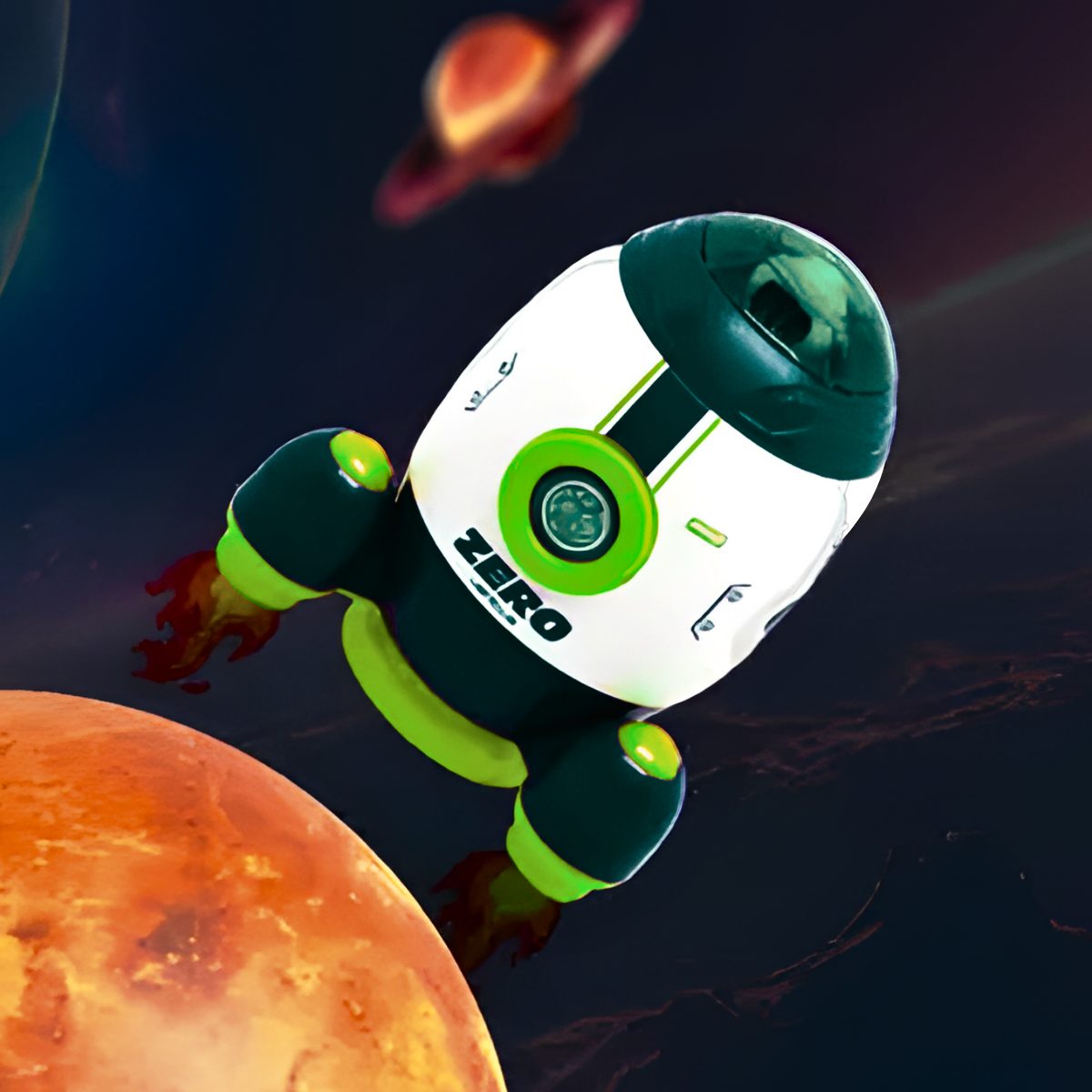 Brinquedo Carro Espacial Infantil com Astronauta – Verde