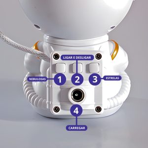 Projetor de luz da galáxia do astronauta - Projetor de céu estrelado de astronauta _ Night Light com céu estrelado e controle remoto, estimula a imaginação e a criatividade das crianças Comfrey-7