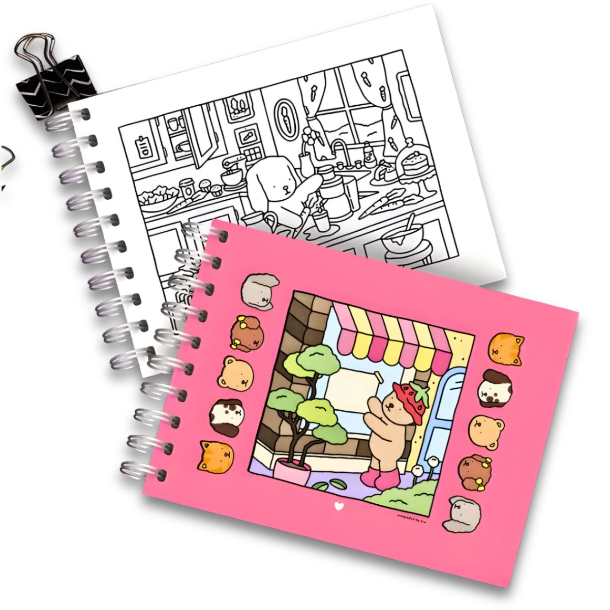 Kit Livro Colorir Capa Dura Rosa + 24 Canetinhas - 0002-2025