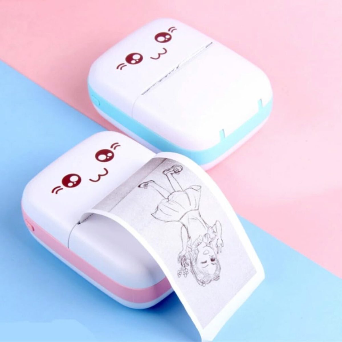 Mini Impressora Termica Portatil Sem Fio-Rosa-005-2025
