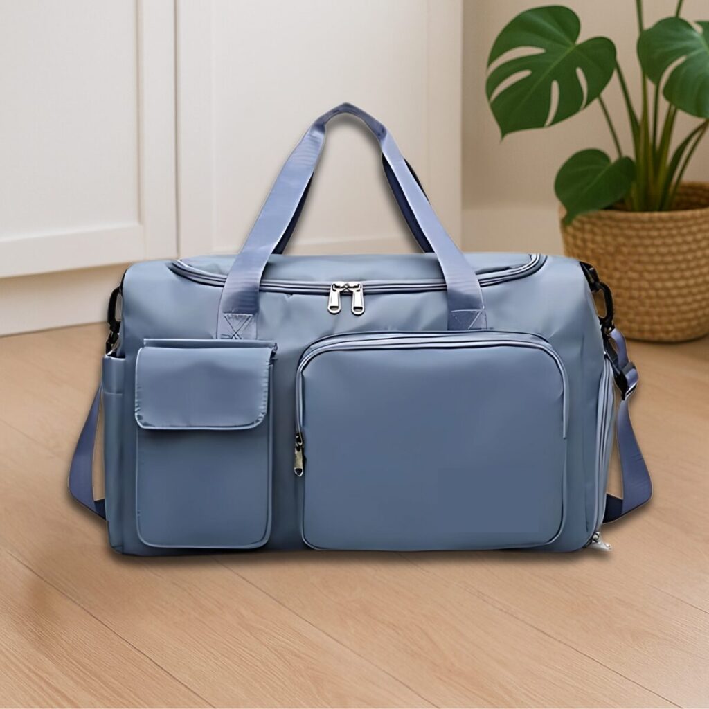 Bolsa academia e viagem com porta tênis - Azul 04-2025