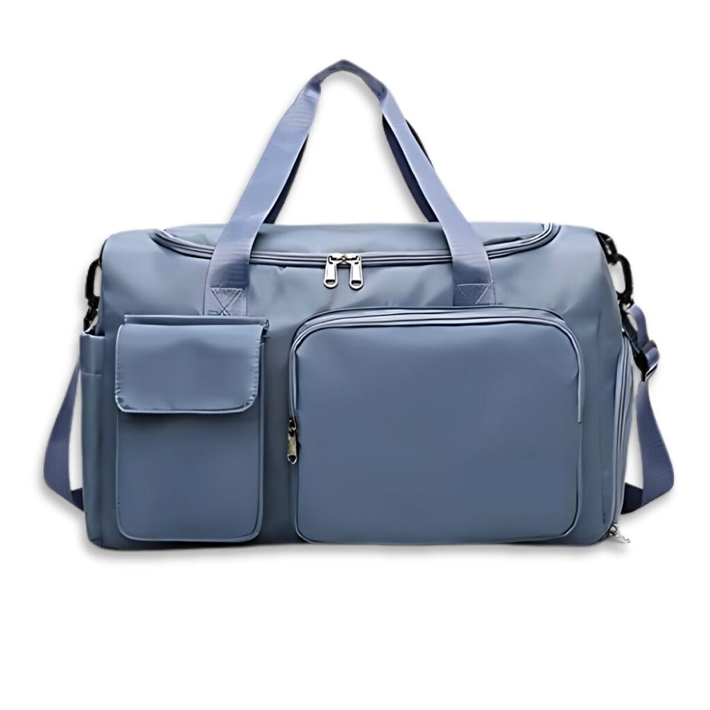Bolsa feminina academia com porta tênis - Azul - 001-2025
