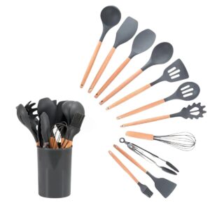 Jogo Utensílios de Cozinha 12 Peças CINZA - 006-2025