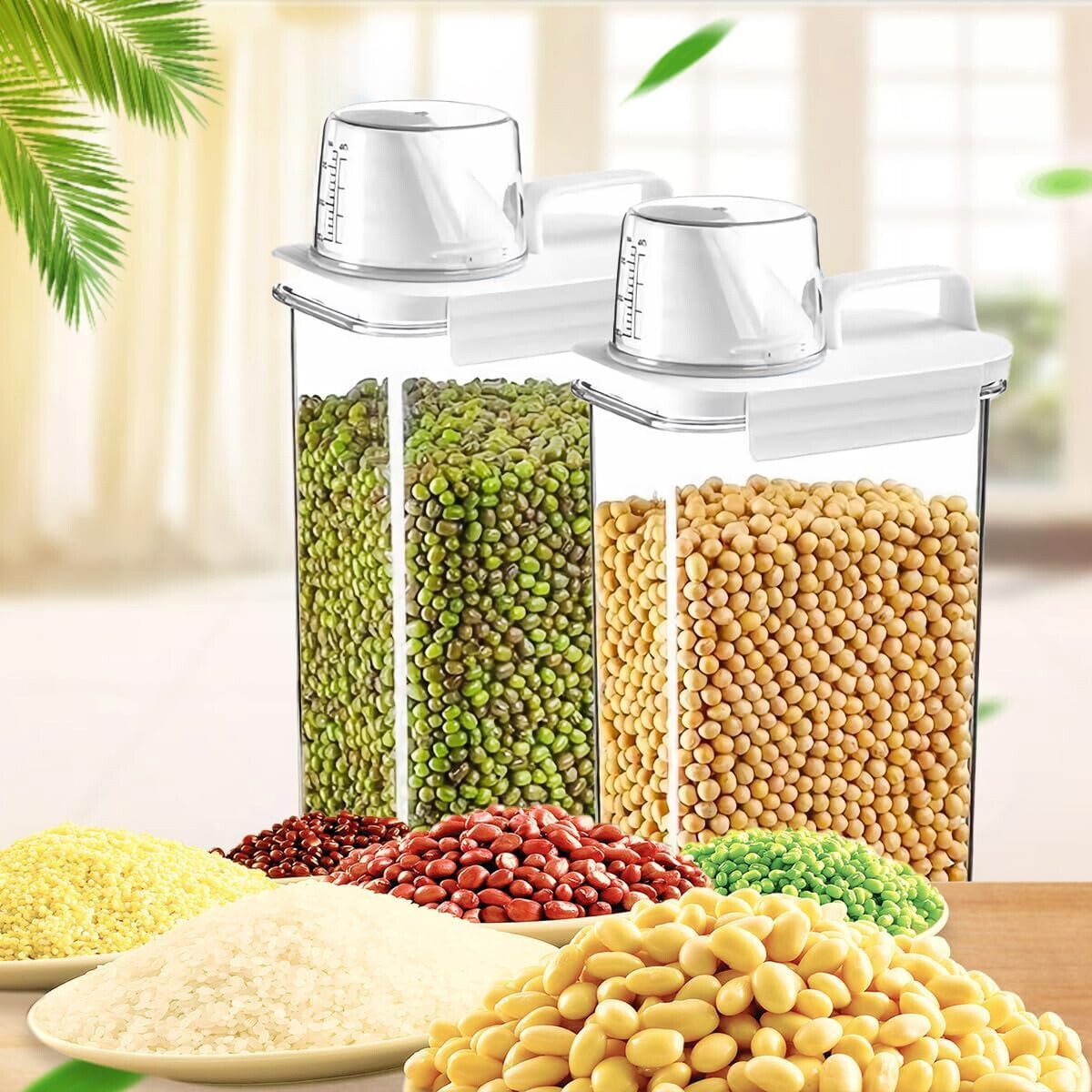 Kit 2 Recipientes de Cereais, 2,3L - 002-2025