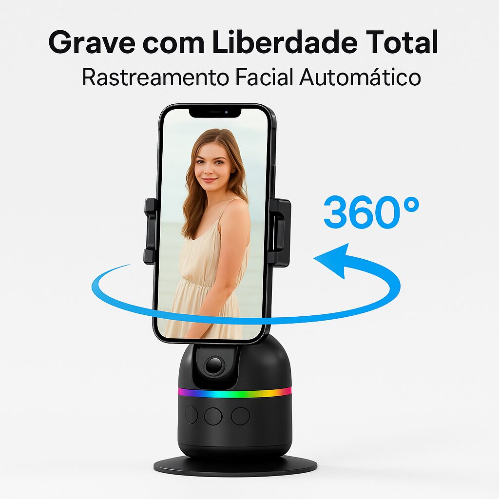 Rastreador Facial 360° com rotação automática - 004-2025