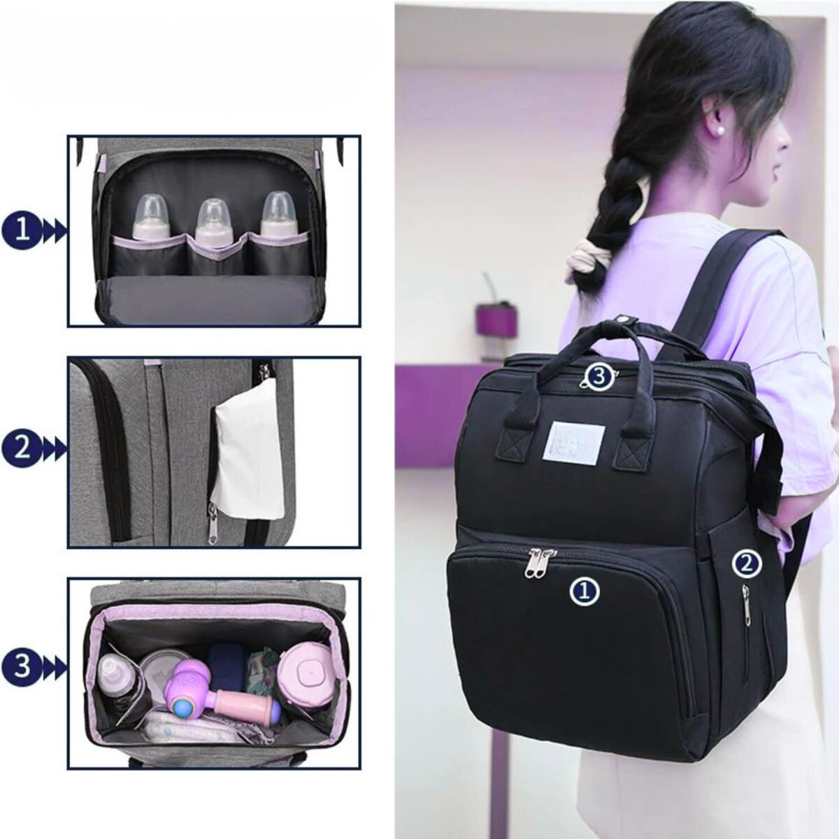 Mochila de Maternidade Vira Berço - 001-2025 (9)