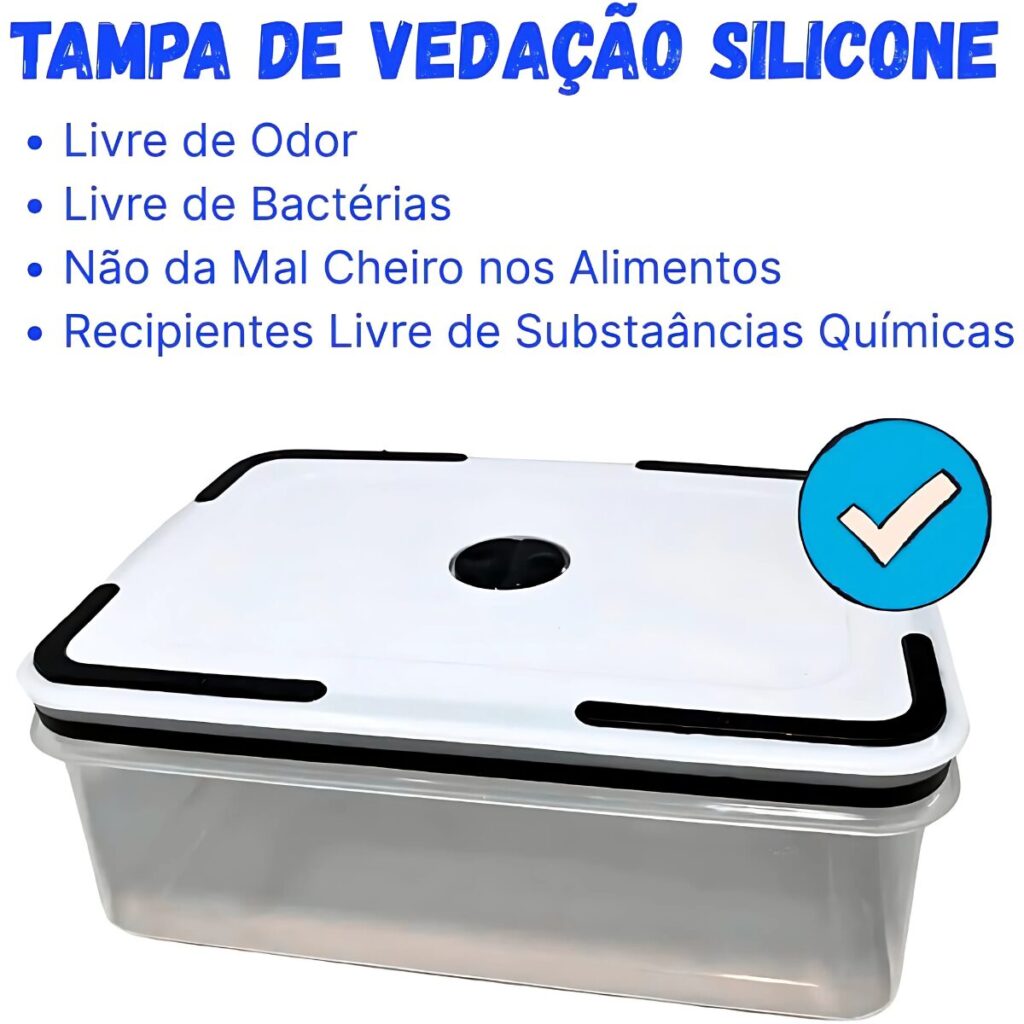 Kit 5 Potes Hermeticos Retangulares de Plastico (1)
