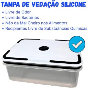 Kit 5 Potes Hermeticos Retangulares de Plastico (1)