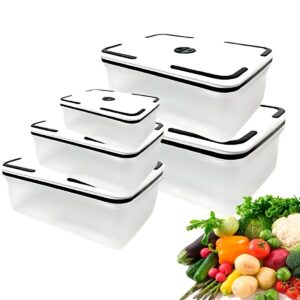 Kit 5 Potes Mantimento Cozinha  Hermetico Com Tampa