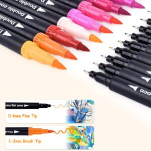 Canetas Color Ponta Dupla Com Estojo – 48 e 60 Peças - 001-2025 (4)