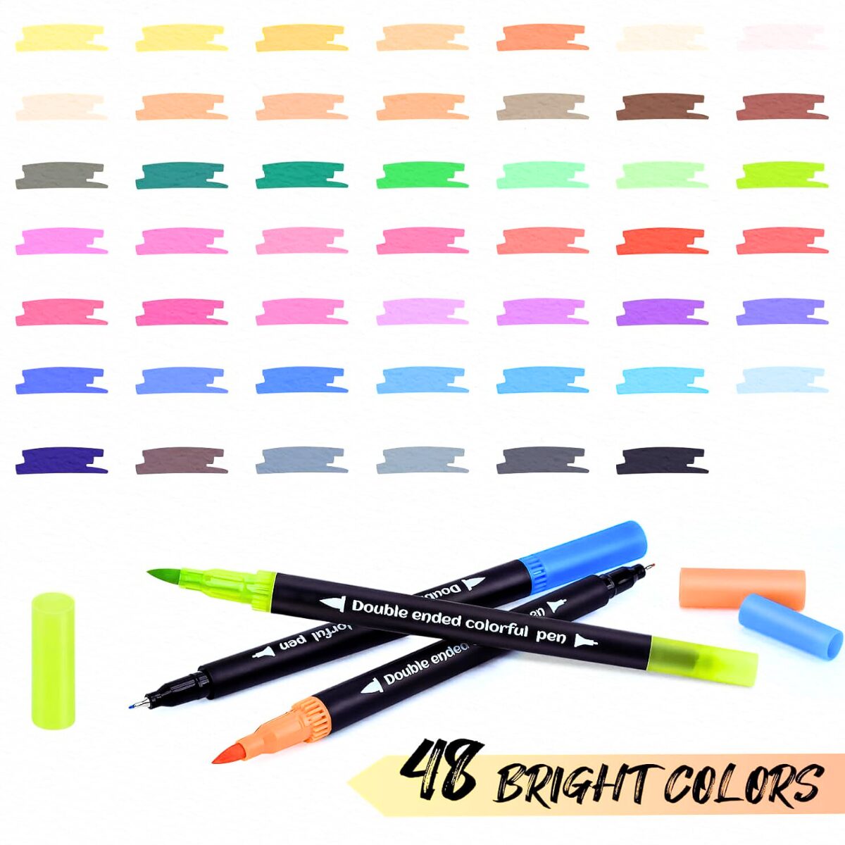 Canetas Color Ponta Dupla Com Estojo – 48 e 60 Peças - 001-2025 (6)