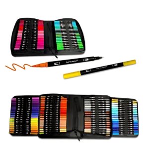 Canetas Color Ponta Dupla Com Estojo – 48 e 60 Peças - 001-2025 (4)
