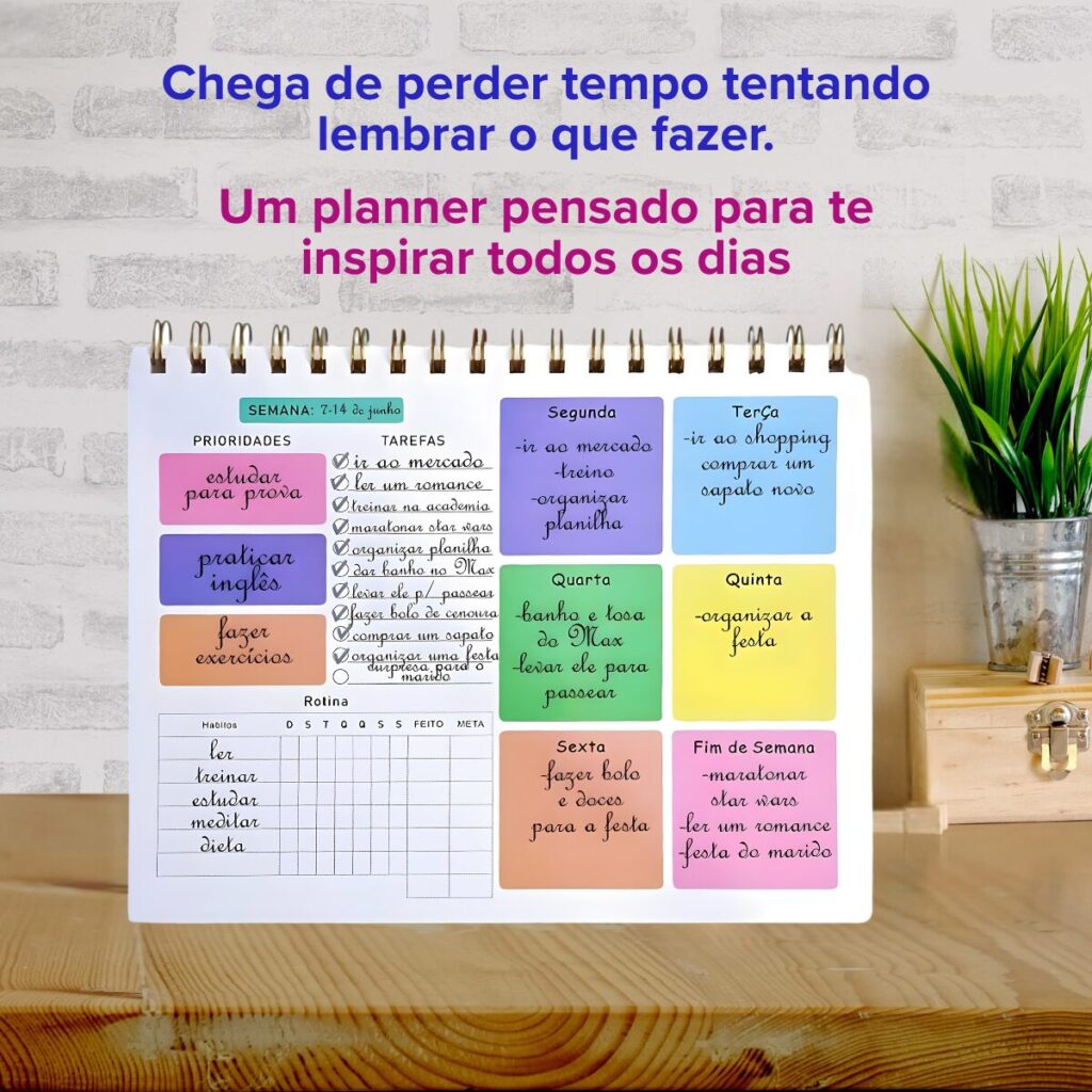 Planner Semanal Colorido 50 Folhas (1)