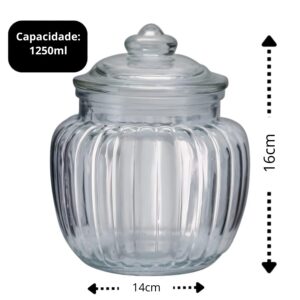 Baleiro de Vidro Canelado Redondo-1250ml (3)
