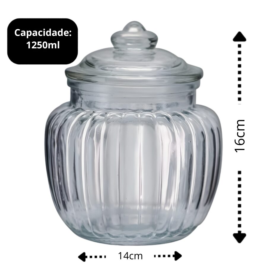 Baleiro de Vidro Canelado Redondo-1250ml (3)