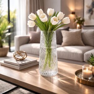 Vaso de vidro transparente 20cm - 05