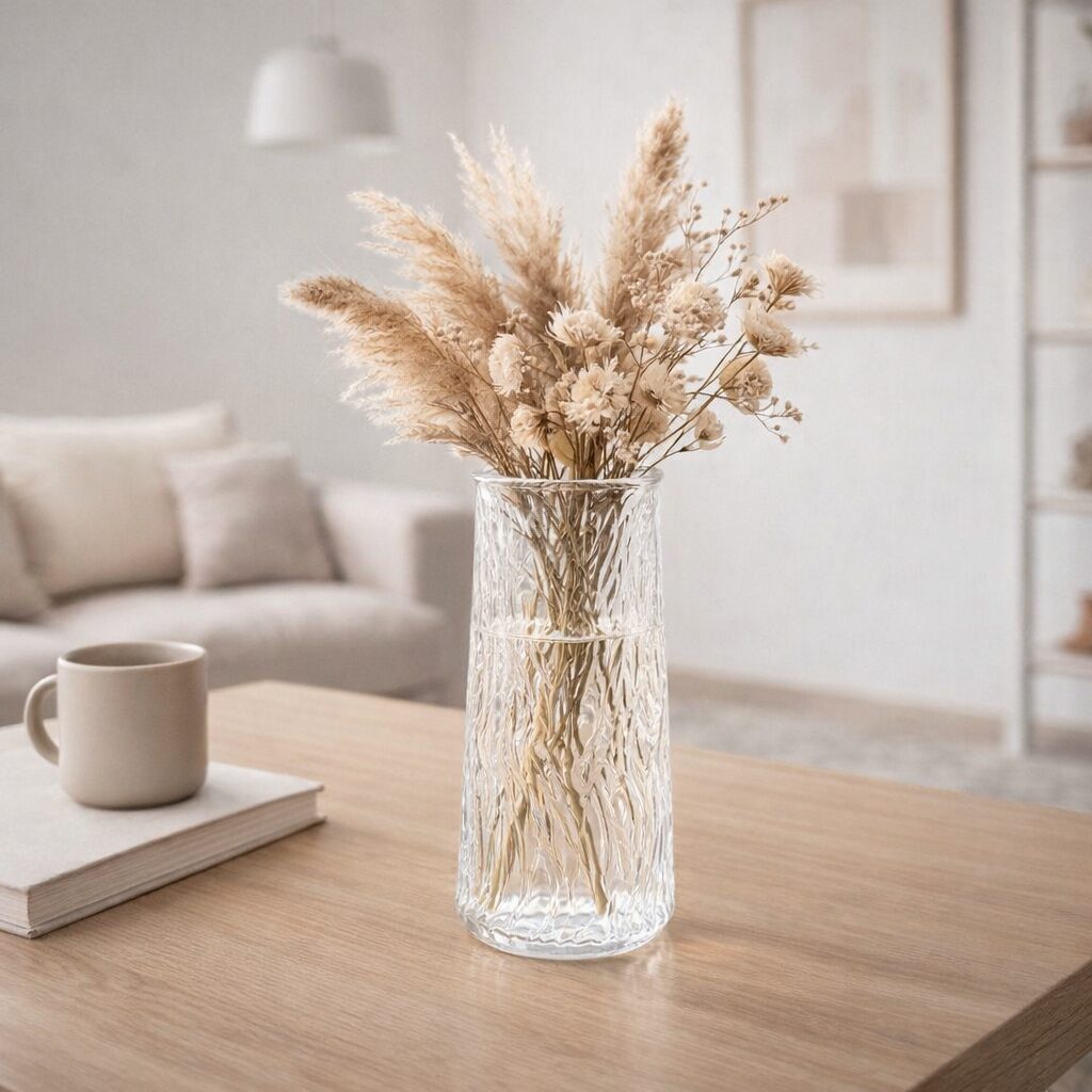 Vaso de vidro transparente 20cm - 05