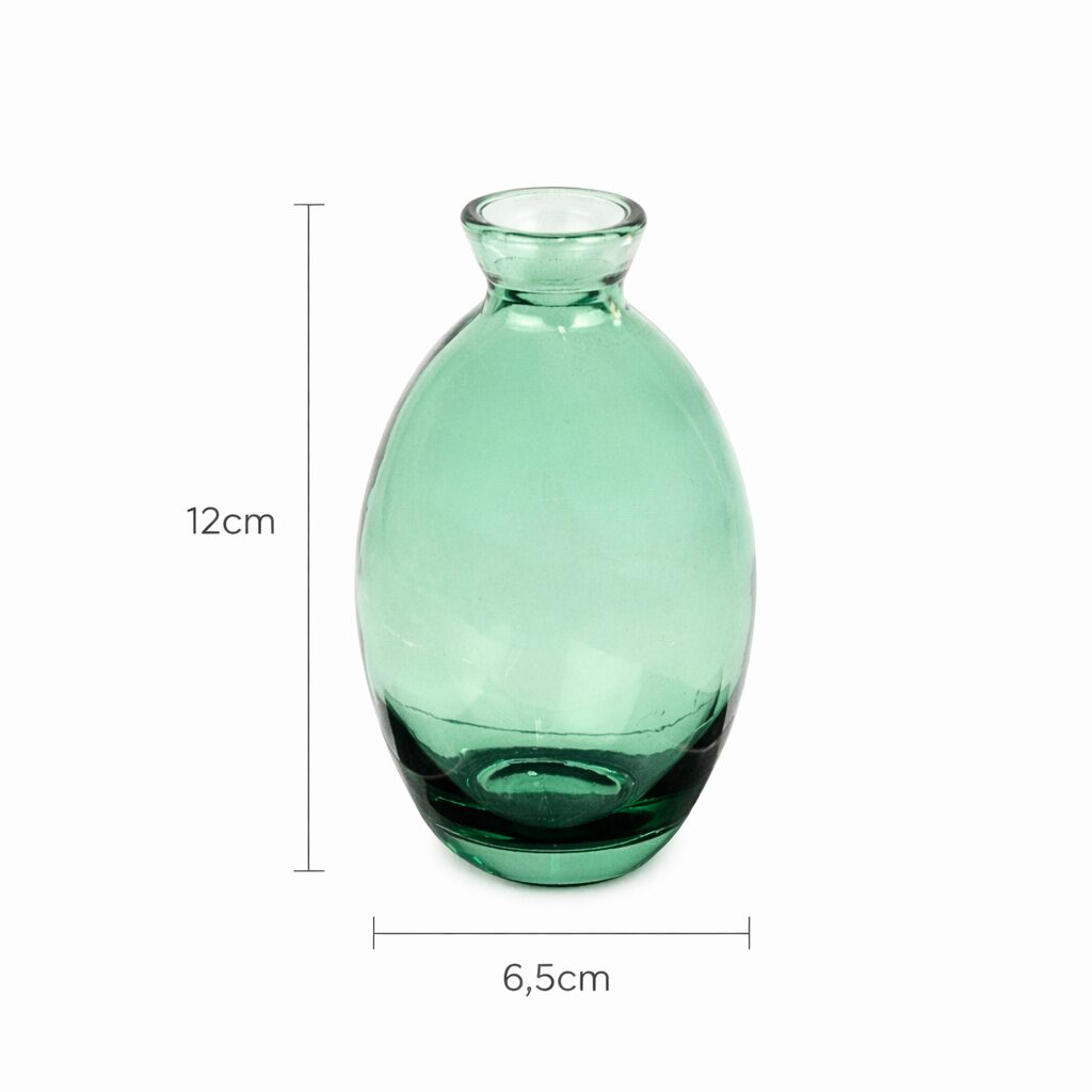 Vaso de vidro verde 12cm - 04