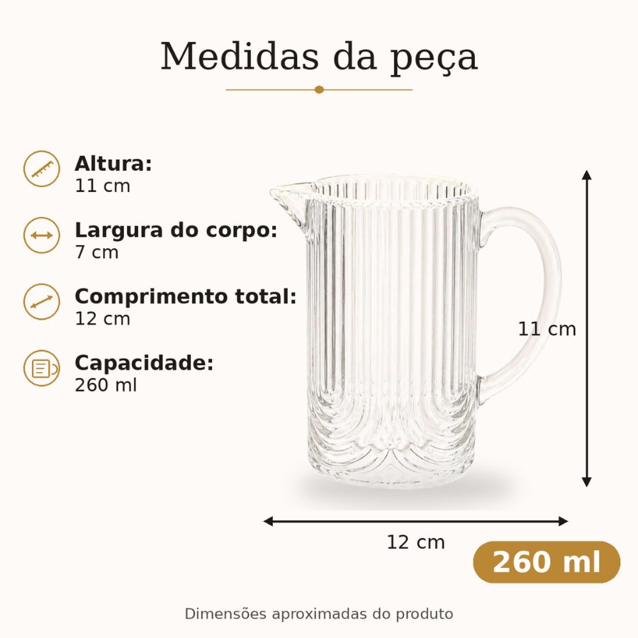Mini Leiteira de Vidro 260ml (2)