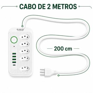Filtro de Linha B-Max com 5 tomadas 4 USB 1 USB-C-001 (3)